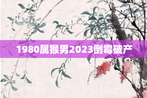 1980属猴男2023倒霉破产