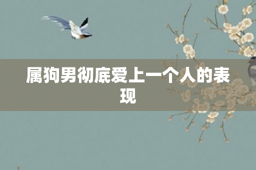 属狗男彻底爱上一个人的表现