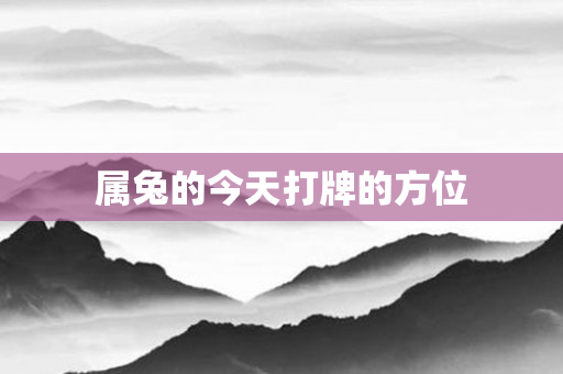 属兔的今天打牌的方位