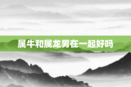 属牛和属龙男在一起好吗