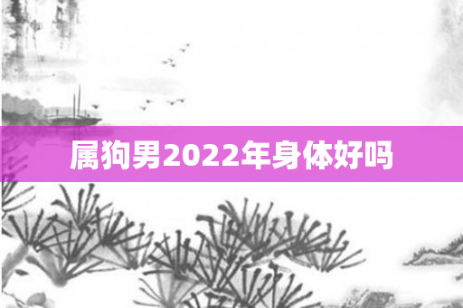属狗男2022年身体好吗