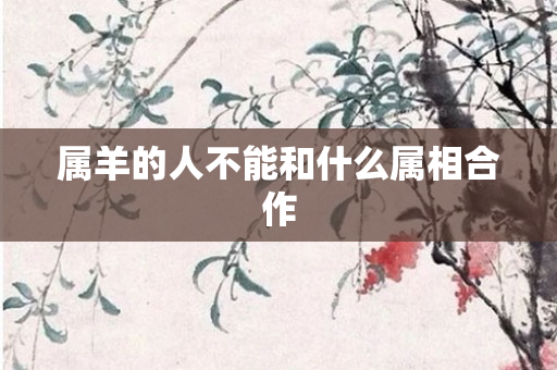 属羊的人不能和什么属相合作