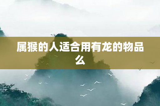 属猴的人适合用有龙的物品么