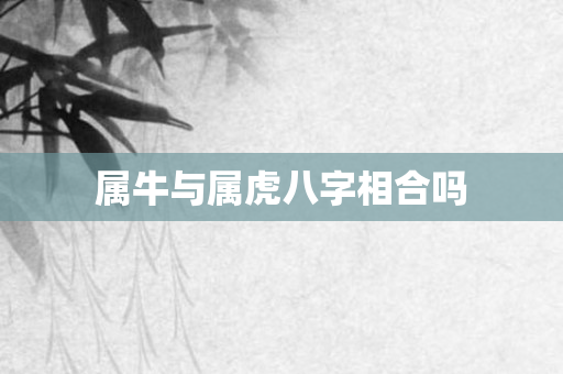 属牛与属虎八字相合吗