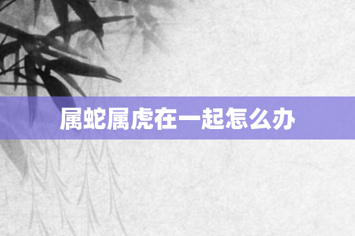 属蛇属虎在一起怎么办