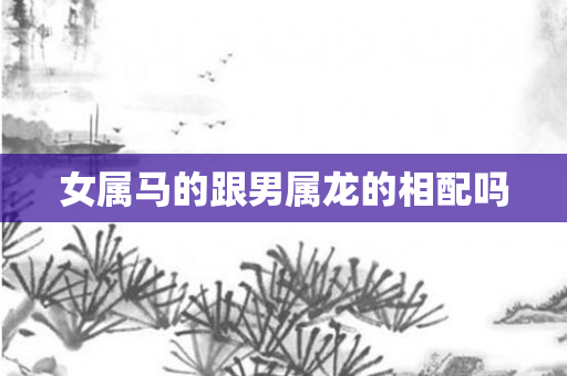 女属马的跟男属龙的相配吗