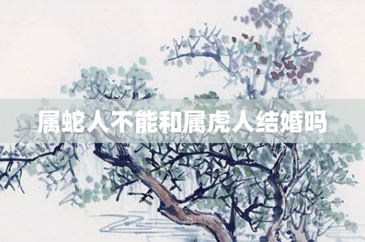 属蛇人不能和属虎人结婚吗