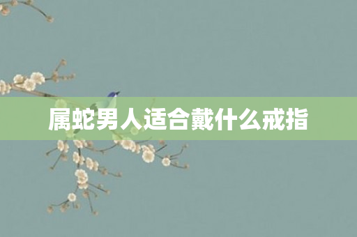属蛇男人适合戴什么戒指