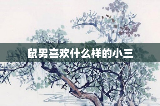 鼠男喜欢什么样的小三