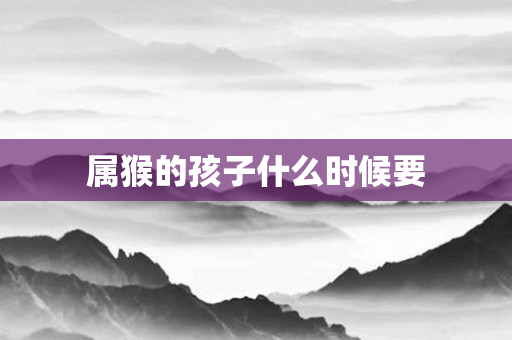 属猴的孩子什么时候要