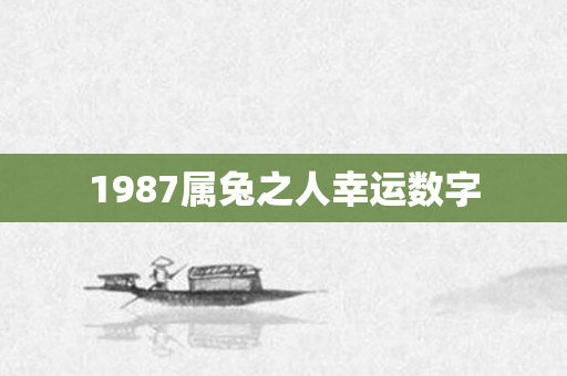 1987属兔之人幸运数字