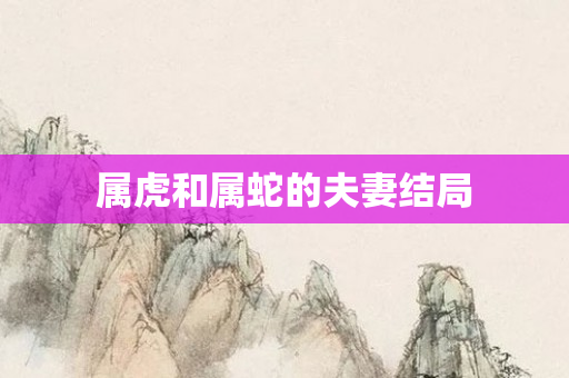 属虎和属蛇的夫妻结局