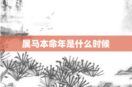 属马本命年是什么时候