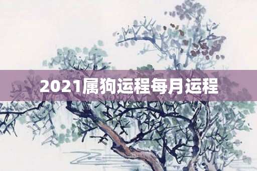 2021属狗运程每月运程