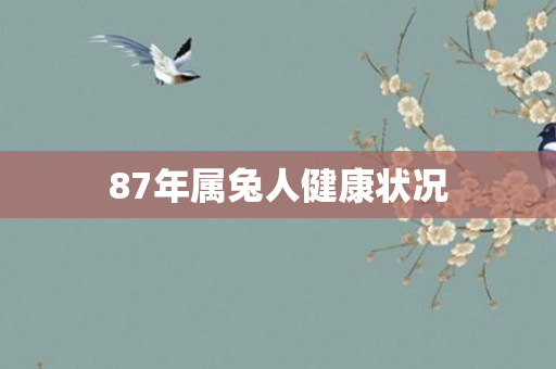 87年属兔人健康状况