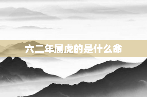 六二年属虎的是什么命