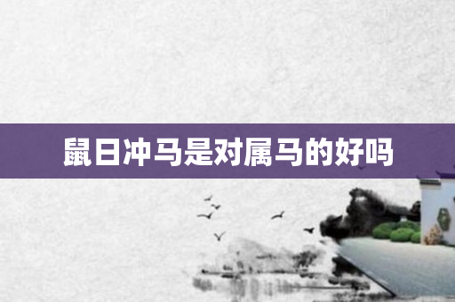 鼠日冲马是对属马的好吗