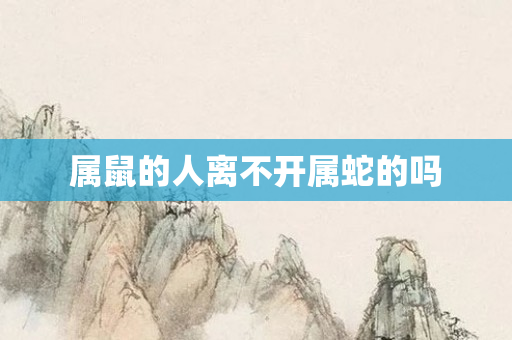 属鼠的人离不开属蛇的吗