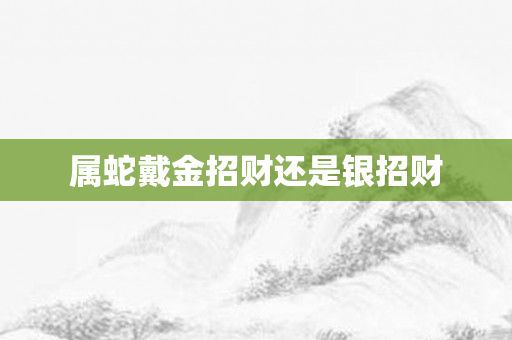 属蛇戴金招财还是银招财