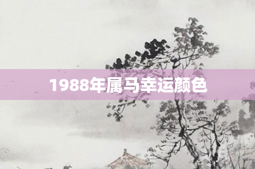 1988年属马幸运颜色