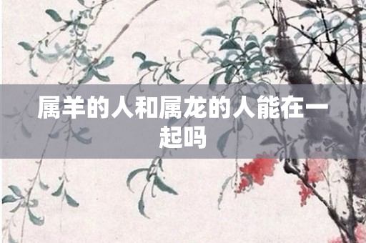 属羊的人和属龙的人能在一起吗
