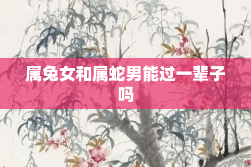 属兔女和属蛇男能过一辈子吗