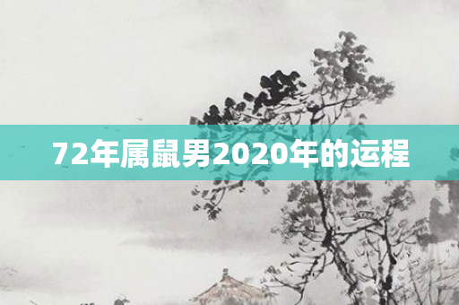 72年属鼠男2020年的运程