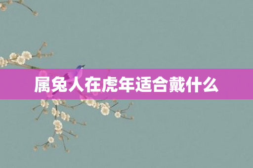 属兔人在虎年适合戴什么