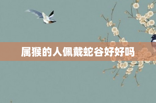 属猴的人佩戴蛇谷好好吗