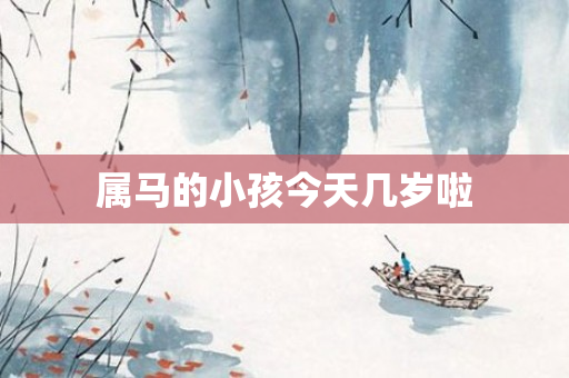 属马的小孩今天几岁啦