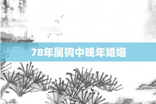 78年属狗中晚年婚姻