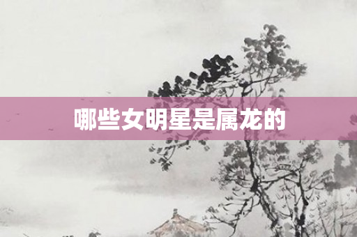 哪些女明星是属龙的