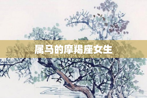 属马的摩羯座女生