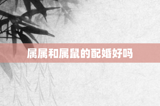 属属和属鼠的配婚好吗