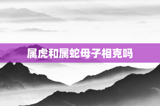 属虎和属蛇母子相克吗