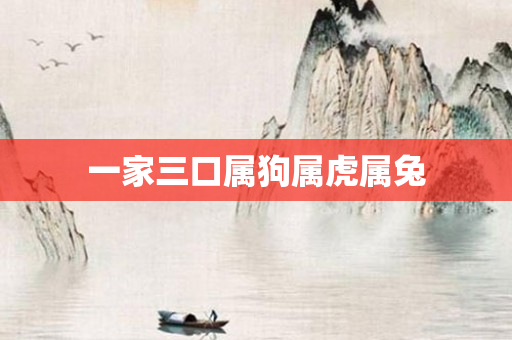 一家三口属狗属虎属兔