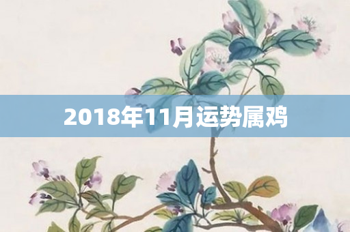 2018年11月运势属鸡
