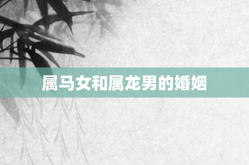 属马女和属龙男的婚姻