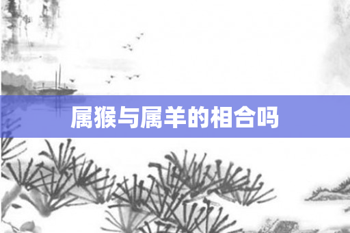 属猴与属羊的相合吗