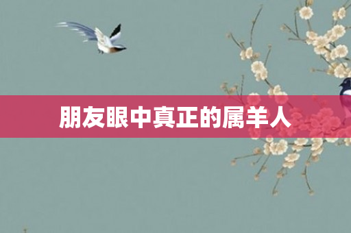 朋友眼中真正的属羊人