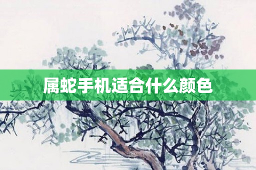 属蛇手机适合什么颜色