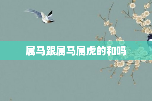 属马跟属马属虎的和吗