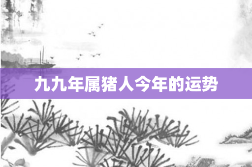 九九年属猪人今年的运势