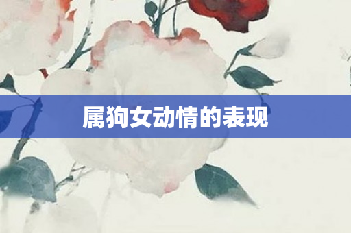 属狗女动情的表现