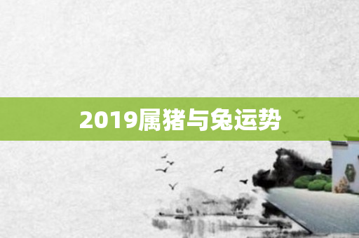 2019属猪与兔运势