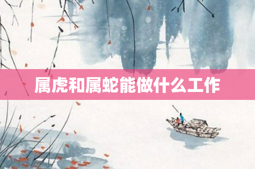 属虎和属蛇能做什么工作