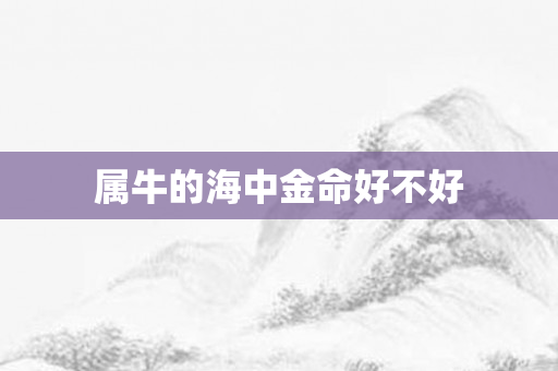 属牛的海中金命好不好