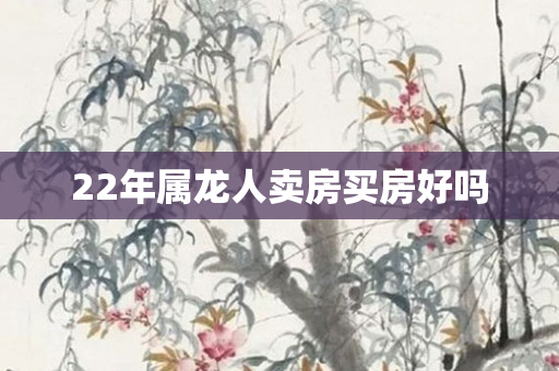 22年属龙人卖房买房好吗