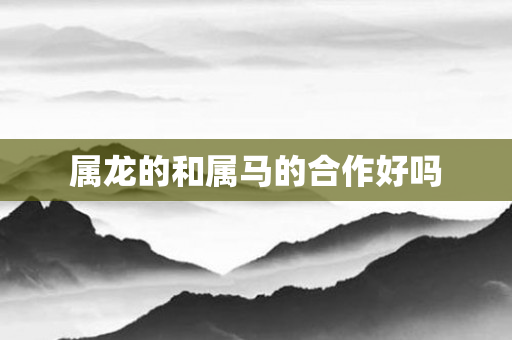 属龙的和属马的合作好吗