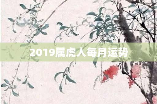 2019属虎人每月运势